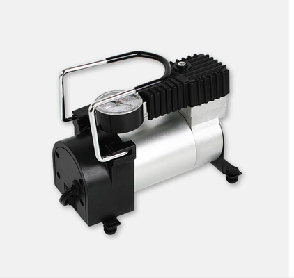 12v Compressor van de metaal de Draagbare Lucht voor Enige Cilinder van de Auto de Zwarte Zilveren Kleur