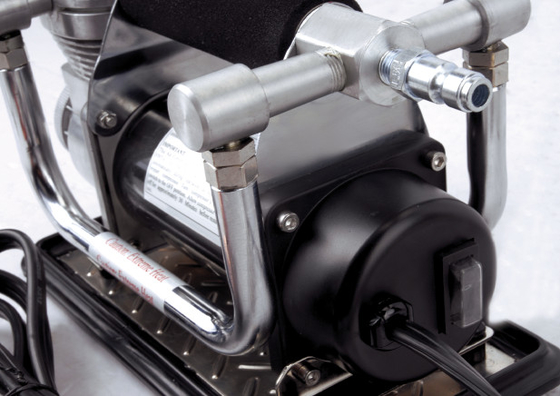Draagbare chroom DC12v metalen band luchtcompressor met krokodil clip