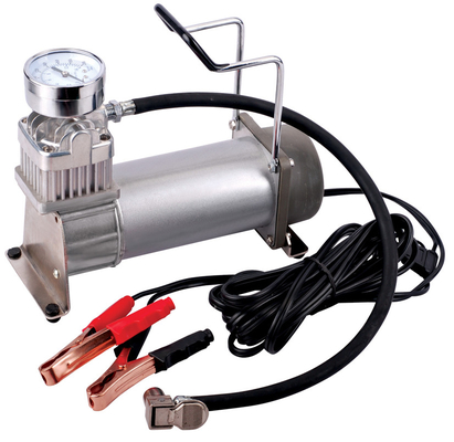 Draagbare enkele cilinder offroad DC12V metalen zware luchtcompressor met meter