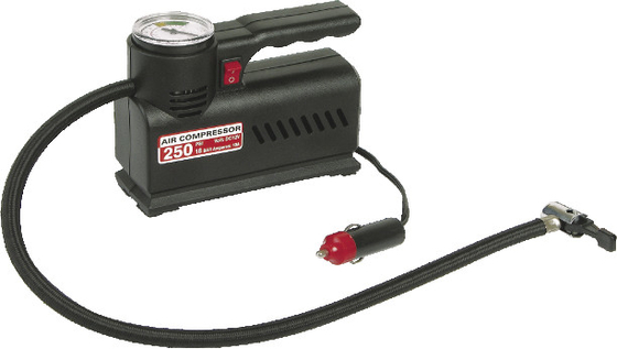 Zwarte Plastic Luchtcompressor voor Autobanden met Handhouder Mini Size