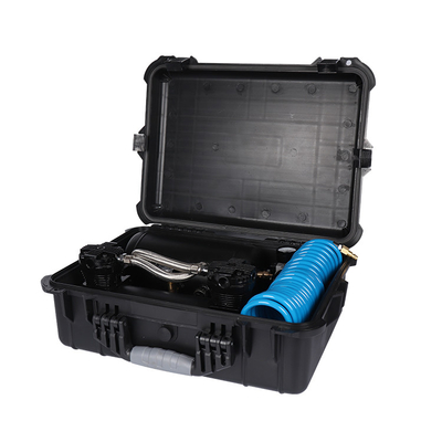 Goede prijs. Doppelcilinder DC12V luchtophangingcompressor met luchttank online