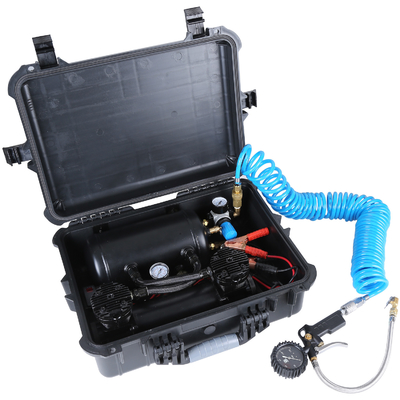 Goede prijs. Doppelcilindercompressor met dubbele kop en luchtophangingcompressorkit met luchttank voor autobanden online
