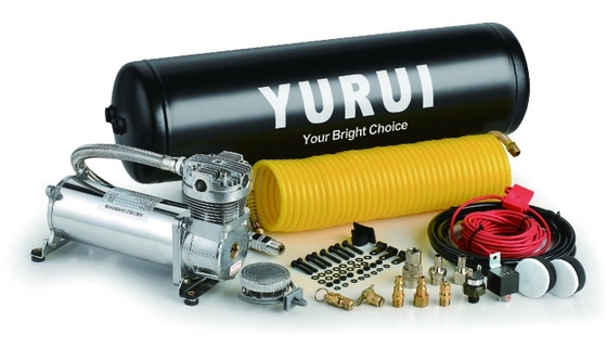 Goede prijs. Dc 12v Chrome Car Air Suspension Compressor System Kit Offroad voor vrachtwagen met tank online