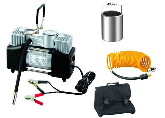 Goede prijs. 12V van de het Voertuiglucht van auto Dubbele Cylider Op zwaar werk berekende de Compressorenpomp 150psi online