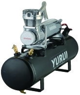 Goede prijs. De zwarte en Zilveren Tank van de het Staal Draagbare Samengeperste Lucht van 12V 200psi/Lucht Bronuitrusting online