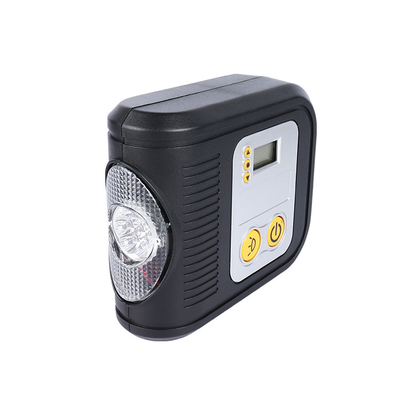 Draagbare plastic auto luchtcompressor digitaal display Dc12v opblaasband pomp met lamp doek zak