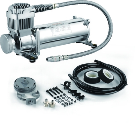 Chick Black Dual Air Compressor met het Opzetten van Toebehoren, Staal en Chrome-Materiaal
