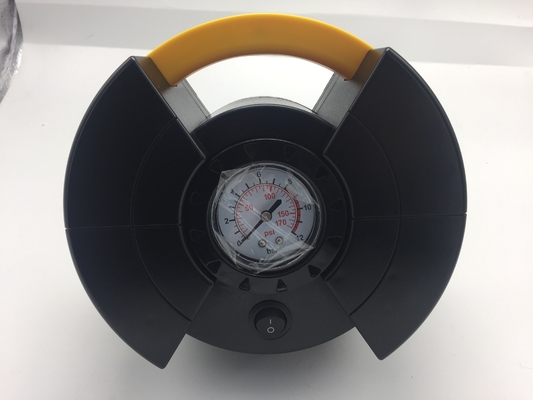 DC12V de Inflatorcompressor van de autolucht met Maat voor Verschillende Banden, Zwarte en Gele Kleur