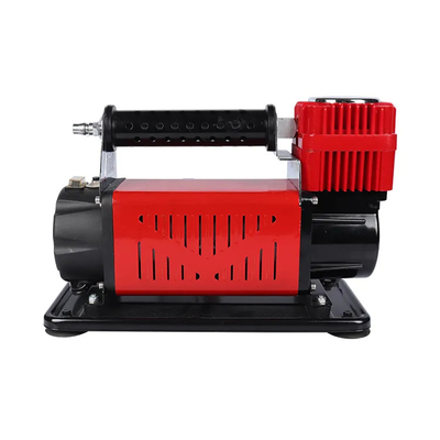 Zware metaal DC12V auto luchtcompressor met drukmeter auto band luchtopblazer enkelcilinder luchtcompressor