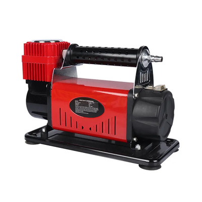 Zware metaal DC12V auto luchtcompressor met drukmeter auto band luchtopblazer enkelcilinder luchtcompressor