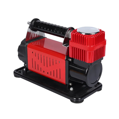 Zware metaal DC12V auto luchtcompressor met drukmeter auto band luchtopblazer enkelcilinder luchtcompressor