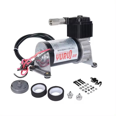 Dc 12v Air Ride Suspension Compressor Chrome En Zwart Voor Truck