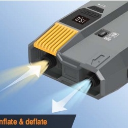 De snelste SUP-elektrische pomp 12V en AC-stroomleiding opblazen en leegblazen als een haai tot 20psi met automatisch digitaal scherm.