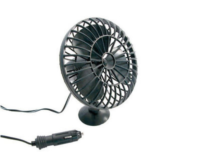 Mini Black Plactic Vehicle Cooling-Ventilatorsgelijkstroom 12v Draagbare 4 Duim met Adsorptie