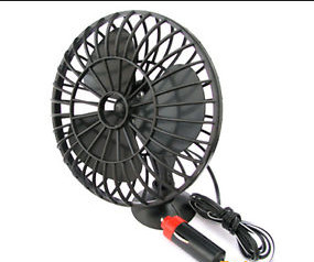 Mini Black Plactic Vehicle Cooling-Ventilatorsgelijkstroom 12v Draagbare 4 Duim met Adsorptie