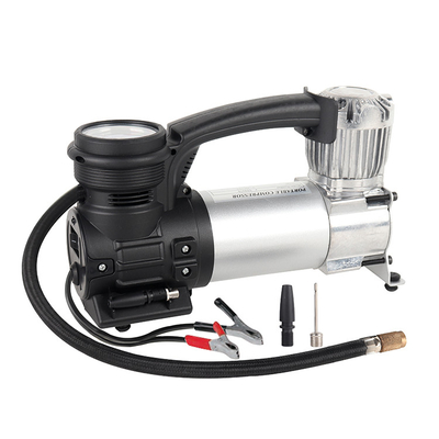 Metalen enkelcilinder voor offroad vrachtwagen 4x4 Hoogdruk zilveren luchtcompressor Autobandopblazers