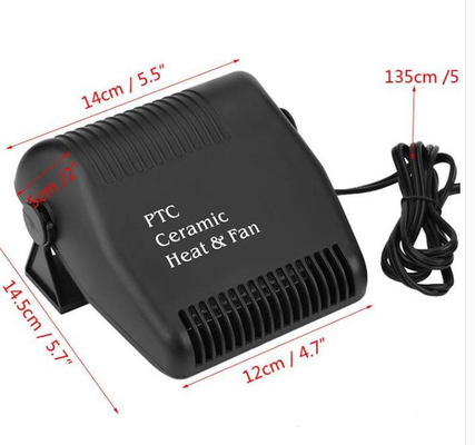 ABS DC12V draagbare ventilatorverwarmer voor voertuigen met ventilator- en verwarmingsfunctie