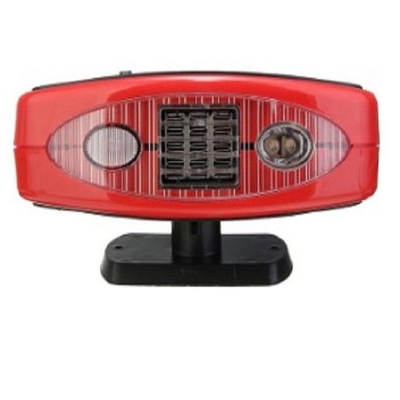 2 in 1 Autoventilator Heater With Light, Rode Handbediende Navulbare Autoverwarmer