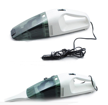Witte Zwarte Handbediende Auto Stofzuiger 0.8kgs met Wasbare Filter 12v Gelijkstroom