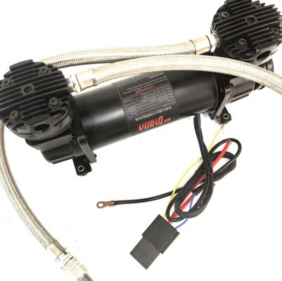 Zware dubbele cilinder auto luchtvering compressor