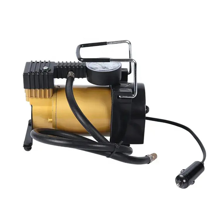 Draagbare metalen luchtcompressor DC12v enkelcilinder autoband opblazer pomp snelle opblazing