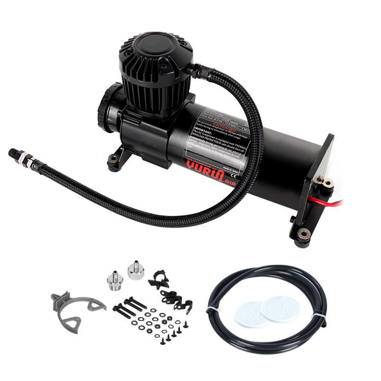 Zware auto luchtcompressor metalen voor offroad truck 4x4 hoge druk zilver luchtcompressor auto banden opblazers
