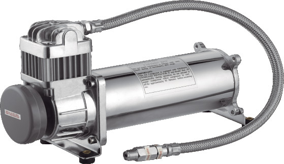 Goede prijs. Chrome Car Ride Air Suspension Pump Car Tuning Dc 12V Voor offroad voertuigen online