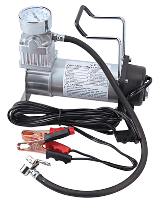 Draagbare enkele cilinder offroad DC12V metalen zware luchtcompressor met meter