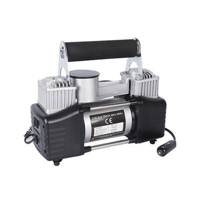 Tweecilinder metalen luchtcompressor met draagtas Hoogdrukluchtcompressor DC 12V