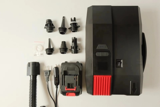 Plastic aangepast kleur draagbare DC 12V SUP elektrische pomp elektrische stand-up paddle board digitale pomp met batterij