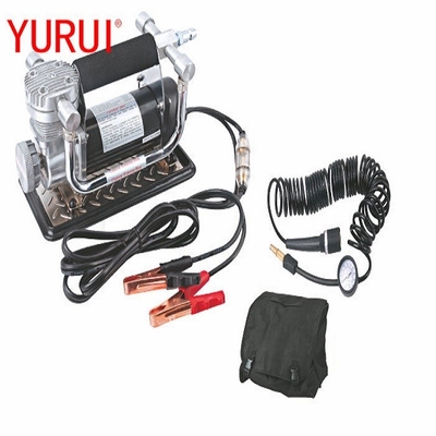 Draagbare chroom DC12v metalen band luchtcompressor met krokodil clip